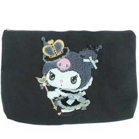Yasuda Tsusho 4580122516093 Sagara Embroidered Flat Pouch, Black