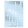 HiQ Parts TR Decal 3 Number Silver 1 Piece Plastic