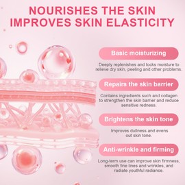 PDRN Pink Collagen Capsule Cream, Polypeptid-Kollagen-Füllcreme, Collagen Jelly Cream, Capsule Creme, Creme für Kollagen-Kapseln, Beruhigender Pflege-50G