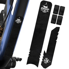 CHENNAN Bicycle Frame Protection Carbon Sticker Bicycle Frame Protection Sticker Bicycle Frame Protective Tape Carbon Fibre Bicycle Frame Chain Guard Sticker for Bicycle, Mountain Bike etc (Black 1)