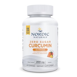 Nordic Naturals Gomitas de curcumina Zero Sugar Mango - 60 gomitas - Extracto de curcumina optimizado de 200 mg - Gran sabor - Soporte antioxidante, equilibrio metabólico saludable, sin OMG, vegano, 30 porciones
