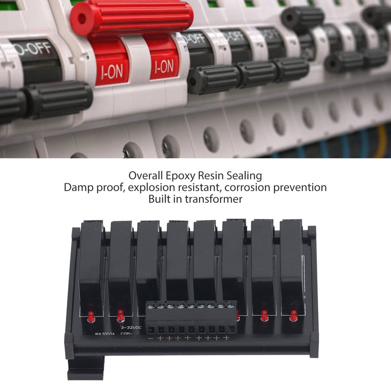 Solid State Relay Module DIN Rail Installation 8 Channel Solid