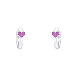 Prinzessin Lillifee Earrings 925 Sterling Silver Girls Children's Earrings, Heart, Comes in Jewellery Gift Box, Sterling Silver, No Gemstone