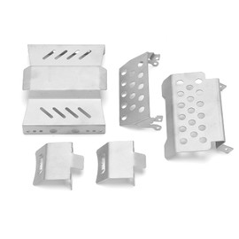 RC Chassis Armors Set, Stainless Steel Armor Plate RC Chassis Protection Plate for Redcat GEN8 1/10 Climbing Car