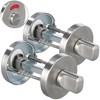 AGT Door Fitting: Stainless Steel Rosette Set for Bathroom &