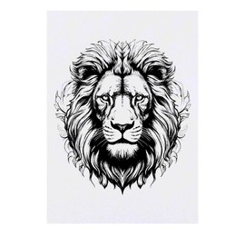 Azeeda 'Löwe' Temporäres Tattoo - Hautfreundlicher & Ungiftiger Abziehbild · Wasserfest (TO00066153)