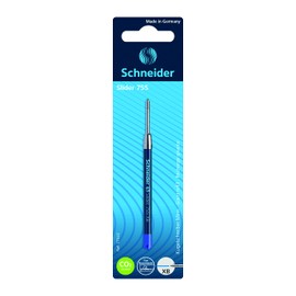 Schneider Slider 755 Refill, XB (Extra-Broad), Blister Card, Blue Ink (77343)