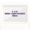 Clear Adhesive 3" x 5" Index Card Pockets with Top