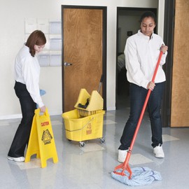 6 Pack Mop Head Replacement Commercial Heavy Duty Cotton Blue Mop Heads Replacement Reusable Looped End String Mop Refill for Industrial Residential Use