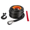 DYNAMI 9/16" x 76ft Synthetic Winch Rope with Hook&Safety Pull