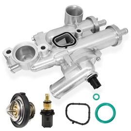 68003582AB Aluminium Engine Coolant Thermostat Housing Compatible with Chrysler 200 Sebring Dodge Avenger Caliber Journey Jeep Compass Patriot 2.4L 2007-2020 Replace 902-319 4884873AA 55111016AD