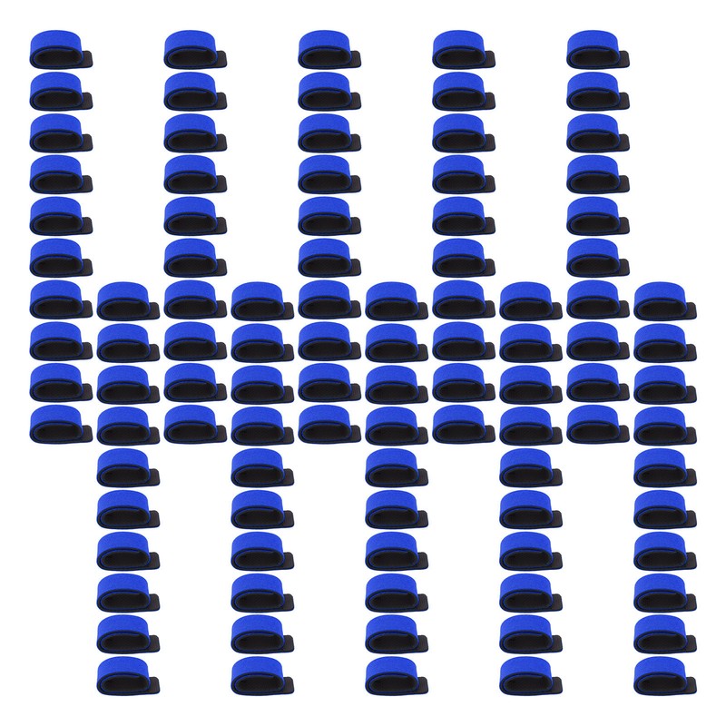 100Pcs Fishing Rod Tie Strap Pole Fixing Band Rod Elastic