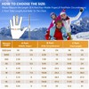 Pnosnesy Cold Weather Mittens,Ski Gloves,Winter Snow Waterproof Touchscreen Gloves, Cold