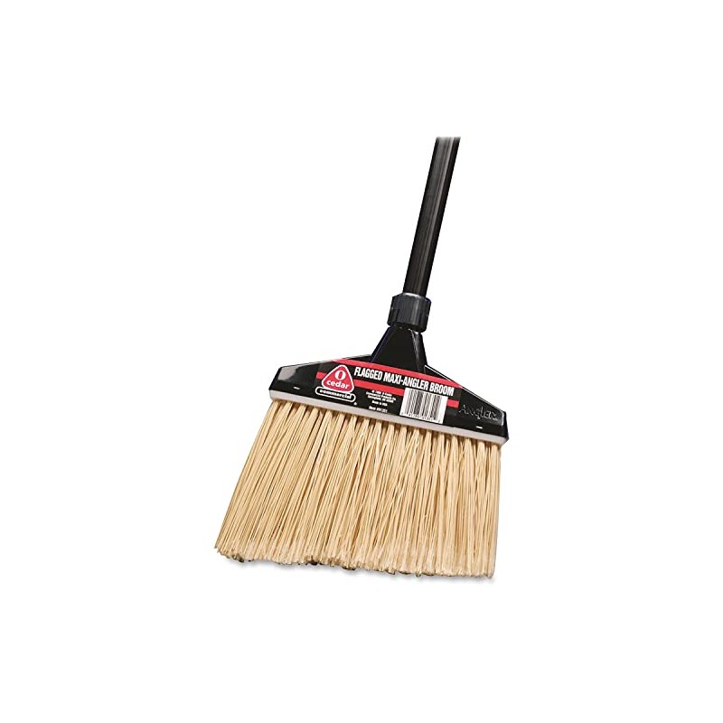 O-cedar 91351EA MaxiPlus Professional Angle Broom, Polystyrene Bristles, 51-Inch Handle,
