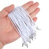 Tofficu 50PCS Elastic Barbed Cords with Metal Barbs, White Elastic
