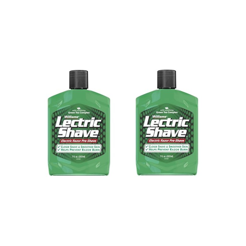 Williams Lectric Shave, Electric Razor Pre-Shave, 7 Ounce (Pack of