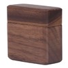 Ring Box Walnut Magnetic Cover Inlay Fleece Portable Wooden Wedding