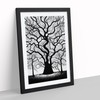 Monochrome Tree Art No.2 Framed Print for Living Room Bedroom