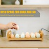 Bamboo Egg Holder & Storage - Stackable Large Capacity Organizer,