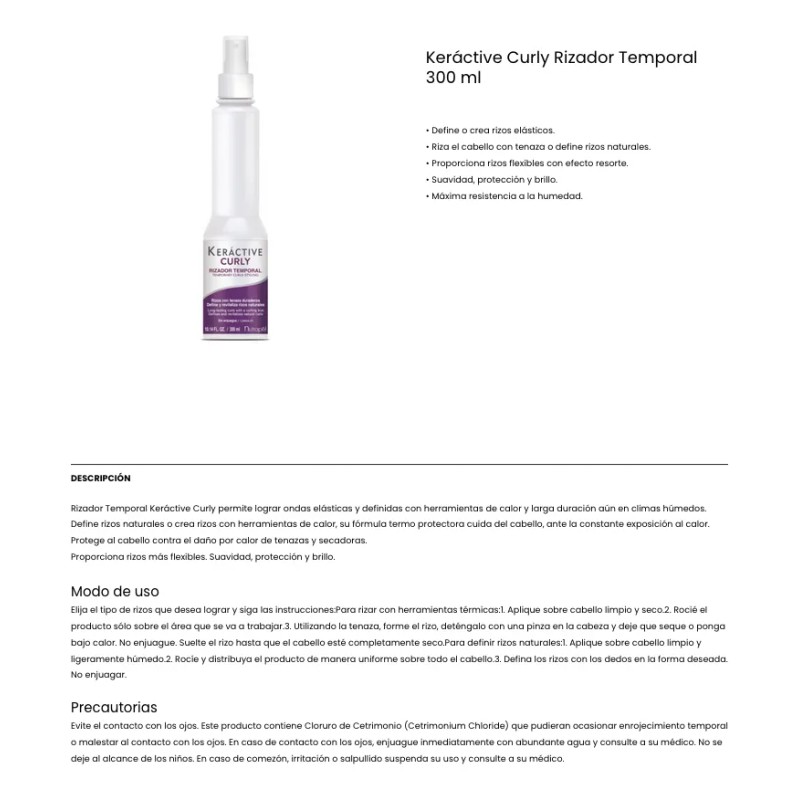 Crema Para Peinar Cabello Rizado Nutrapel Curly 300 Ml