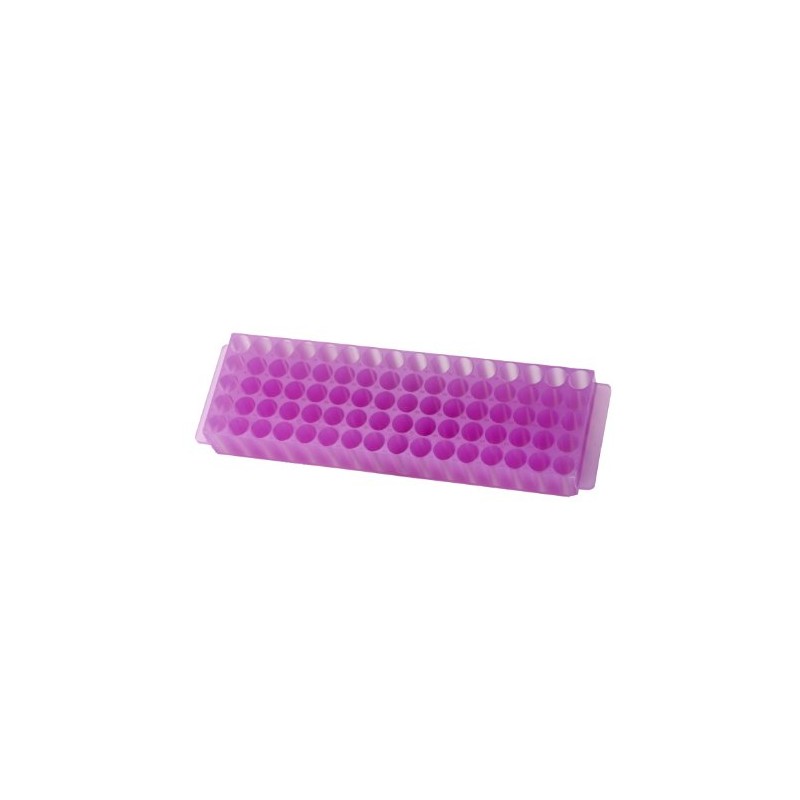 Bio Plas 0067 Lavender Polypropylene Microcentrifuge PCR Tube Rack with