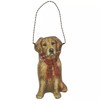 Golden Retriever with Christmas Scarf Ornament