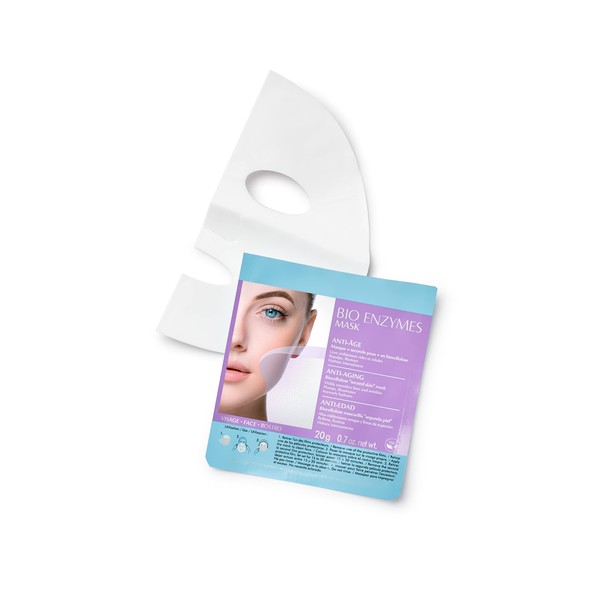 Bio Enzyme Mask Anti-Ageing - Talika - Anti-Ageing Face Mask - Mask with Biocellulose for Mature Skin - Anti-Wrinkle Mask - 'Like a Second Skin' Effect Mask
