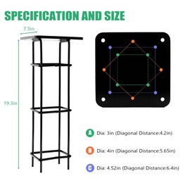 TPSHKE In-Ground Umbrella Base for Offset Cantilever Umbrellas, Heavy-Duty Steel Outdoor Umbrella Holder with Stainless Steel Mounting Panel, Waterproof & Rustproof for Patio, Garden, Deck