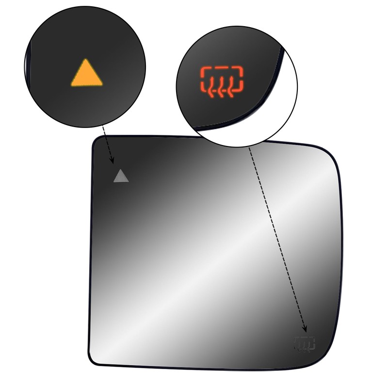 Replacement Driver Left Side Door Towing Mirror Main Big Glass