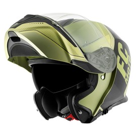 FC-Moto Novo Circuit Flip-Up Helmet, Green/Black, M (57/58)