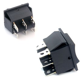 5Pcs 6-Terminals 3 Position ON/OFF/ON DPDT Boat Rocker Switch 16A 250VAC 20A 125VAC