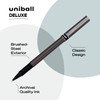 Uniball Deluxe, Black Rollerball Pens - 0.5mm Micro Point, Pack
