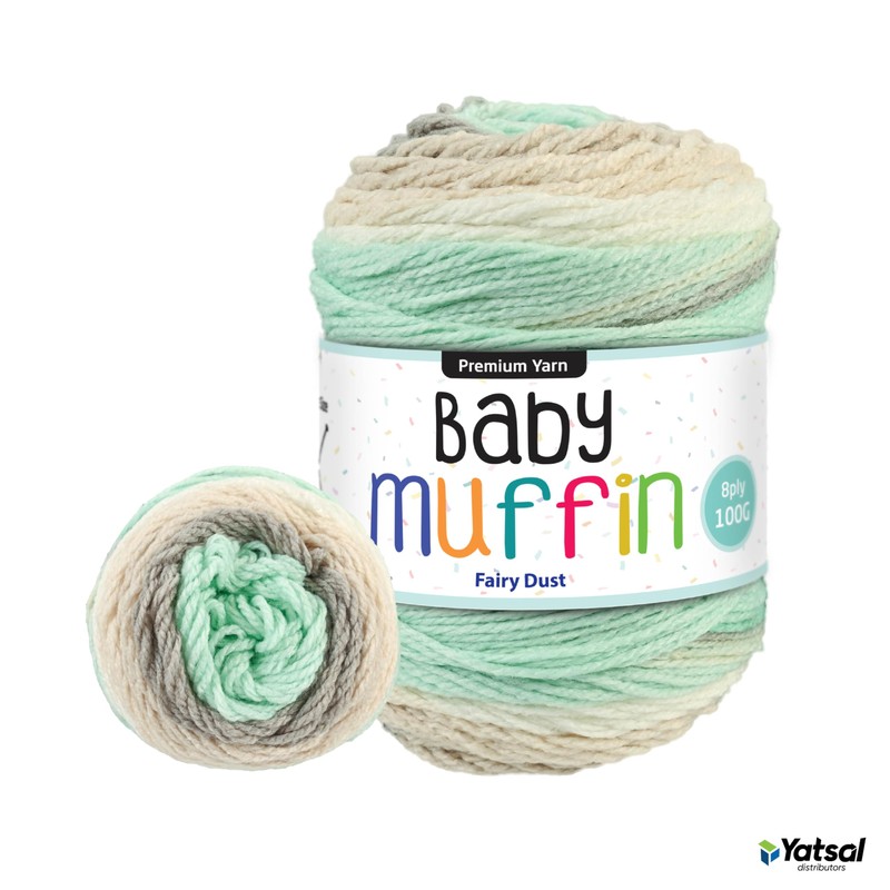 Yatsal Premium 8-Ply Baby Muffin Knitting Yarn 100 g, Fairy