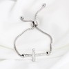 bobauna Sideways Cross Adjustable Link Bracelet Christian In Good Faith