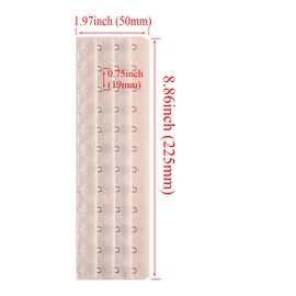 Cxapnstou Corset Bra Extender 12 Hooks Pack of 2 Black&Light Beige