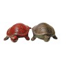 Unbranded Two Turtle Figurines Cast Iron Garden Pond Red and