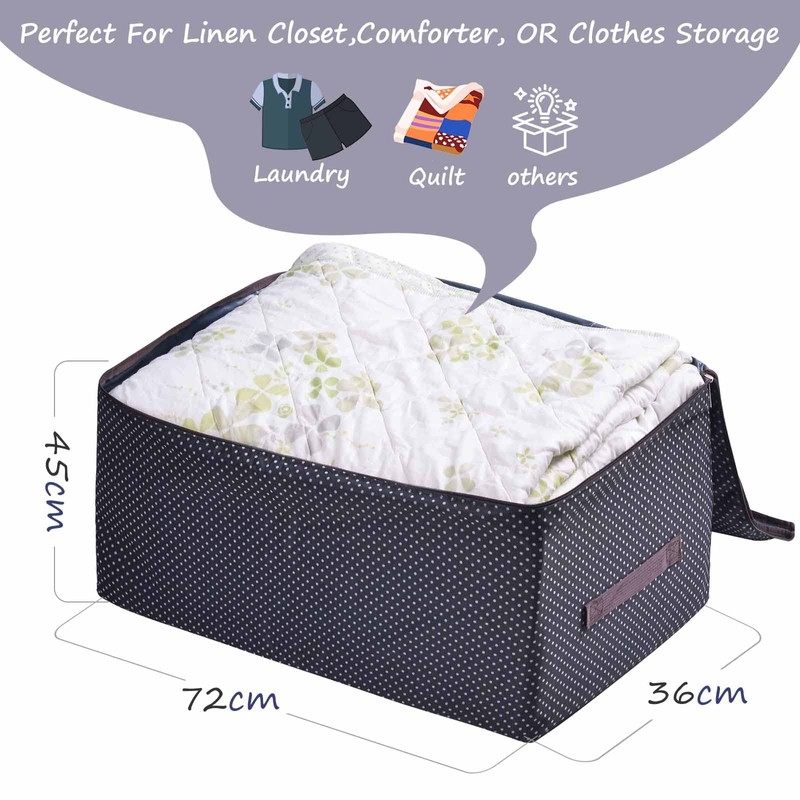 Rainberg 110L Large Storage Bag, Fabric Clothes Bag, Thick Large