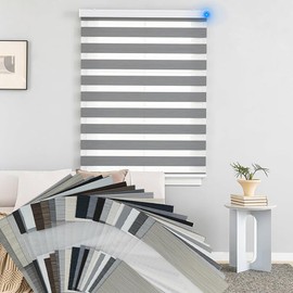 Blindify Zebra Blinds Lighting Filtering Fabric Shades Window Blinds Fabric Sample, Multi-Color