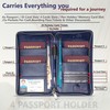Snazzy Hawk Family 4 Passport Holder - Travel Wallet RFID