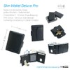 Slim Wallet Deluxe, Cowhide nappa black with comfort coin compartment,