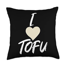 I Love Stinky Tofu Funny Heart Meatless Veggies Vegetarian Throw Pillow