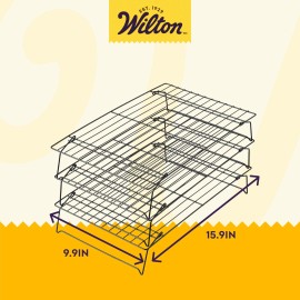 Wilton 3 Tier Cooling Rack for Baking Compact Versatile Durable Easy to Clean