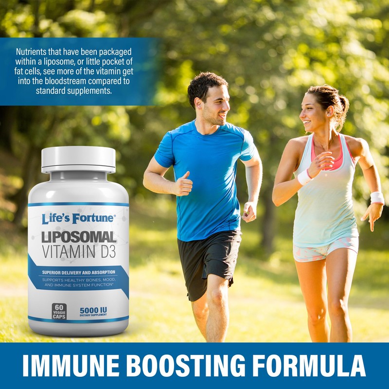 Life's Fortune Liposomal Vitamin D3 5000 IU, Supports Healthy Bones