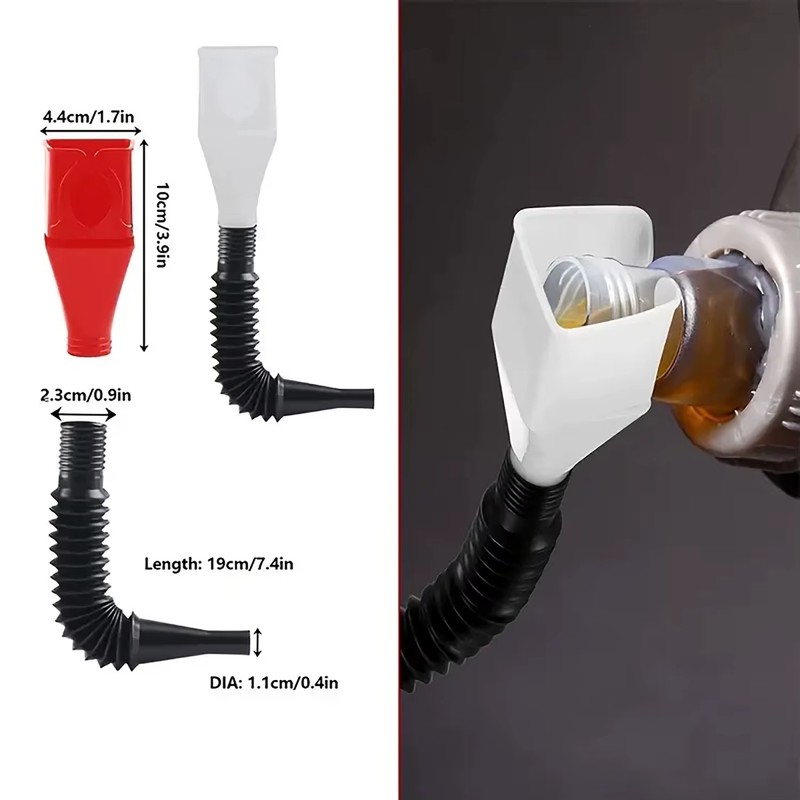 8 or 11-Piece Automotive Funnel Set – Plastic Wide-Mouth Funnels
