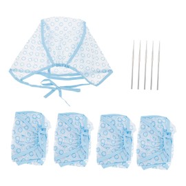 TOVINANNA 1set Dye Cap Crochet Hook Kit for Hair Dyeing Highlighting Cap with Crochet Hooks Practical Hairdressing Supplies for Easy Salon-style Hair Color Application