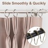 sourcing map 12Pcs Shower Curtain Hooks, Metal Roller Balls Glide