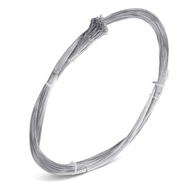 Therwen 100 Roll 14 ft Galvanized Steel Wire Bulk, Multi Purpose Baling Wire Serviceable Rebar Wire for Securing, Packaging Tie Cardboard Paper Textiles Plastics (2.5mm)