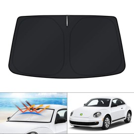 KUST Windshield Sun Shade for Volkswagen VW Beetle 2012-2019 Accessories Custom Fit Sunshade Window Sun Visor Protector Foldable Blocks UV Rays Keep Your Car Cooler