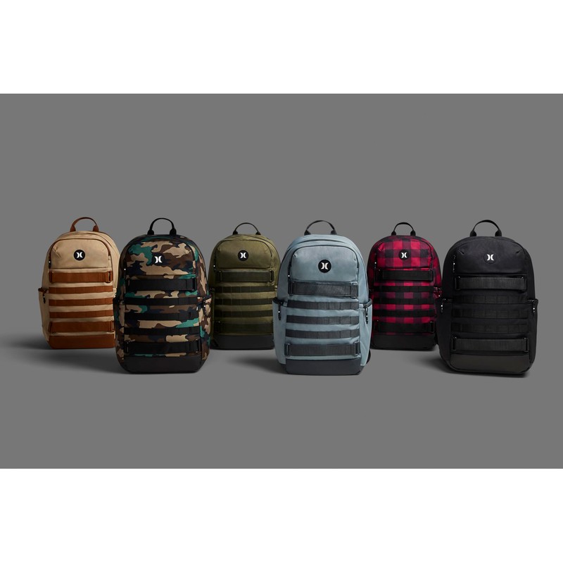 Hurley Mens Skateboard Backpack, Cool Grey, One Size