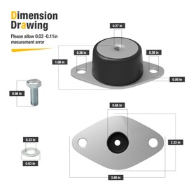 4Pcs Engine Motor Mount for Sea-Doo 1989-2005 Explorer Chanllenger Speedster SP SPX SPI XP XPI HX GT GS GTX GTS GTI Sportster 270000425